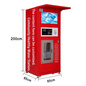 24 Hour Community Pay to Use Reverse Osmosis Water Vending Machine Accepting Cash QR Code Payments Core PLC Pump Components