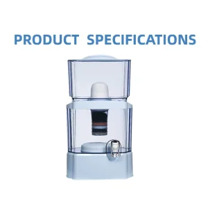24L 6 Stage Water Filter Dispenser Home Gravity Fed Water Purification System