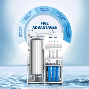250 LPH 500 LPH RO Reverse Osmosis Water Treatment Machinery with PLC-Controlled Pump Stainless Steel Construction