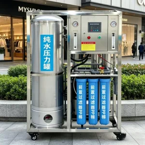 250 LPH Reverse Osmosis Water Treatment System with Sand Filter, Automatic Pump, and Integrated Pretreatment