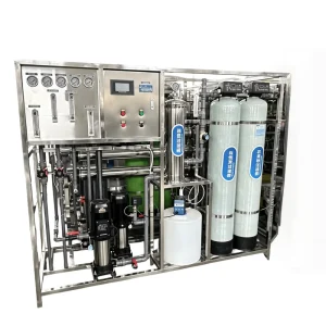 250 LPH Two-Stage Reverse Osmosis Water Filter System, 99% Desalination, 304 Stainless Steel, PLC