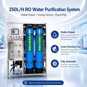 250L/H 500L/H RO Pure Water Plant Reverse Osmosis Equipment for Small-Scale Factory