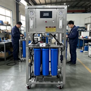 250LPH 1600GPD PLC-Controlled Stainless Steel Open-Frame Water Treatment Machinery with Pump for Manufacturing Process Water