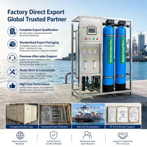 250LPH RO System with Export Wooden Packing Anti-Corrosion Water Treatment Machine for Tropical Humid Climate
