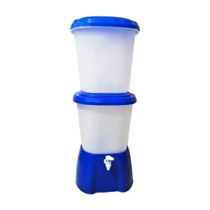 26L Outdoor Gravity Water Purifier with 2 Ceramic Filter Elements for Camping and Survival