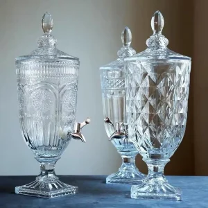 2L, 3L, or 5L Glass Wine, Juice, and Water Beverage Dispenser
