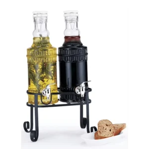 2L Glass Beverage Dispenser with Ceramic Lid and Tap Heat-Resistant Drink Server Water and Juice Carboy
