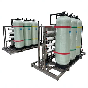 2T H Industrial RO Water Purification System Reverse Osmosis Filter FRP Tank Pump Manual Multi way Water Treatment Machinery