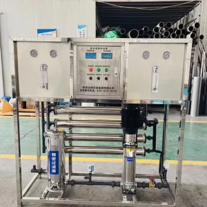 2T/h PLC Reverse Osmosis Water Purification System 2000LPH for Community Water Supply Pump Motor Water Treatment Machine