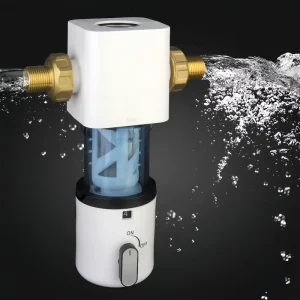 3/4-Inch Brass Household Water Prefilter with Pressure Gauge and Double-Sided Flushing Sediment Filter