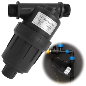 3/4-Inch Threaded Y-Type Plastic Water Filter with Screen for Agricultural Farm Garden Hose Irrigation