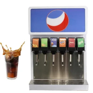 3 6 Heads Stainless Steel Eco Friendly Cola Vending Machine Soda Fountain Post Mix Soda Dispenser