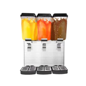 3 Cylinder Commercial Beverage Dispenser Machine Large Self-Service Drink Cooler with Refrigeration for Restaurant Bar