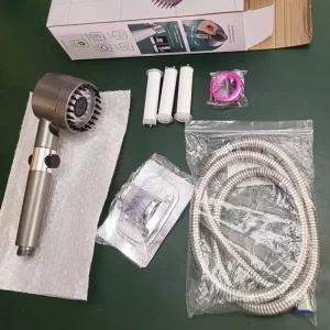 3 Functions Shower Head Adjustable Water Pressure Shower Head with Switch Filter and Massage Function
