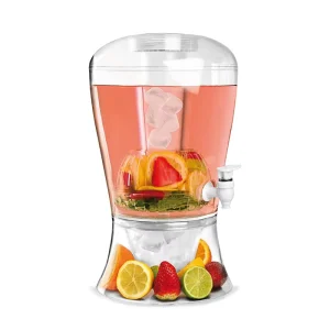 3 Gallon Sustainable Plastic Beverage Dispenser Clear Juice Dispenser Cold Drink Lemonade Cooler Barware Party Bar Tool