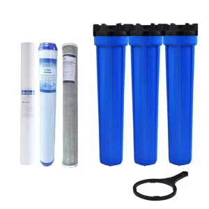 3 Level Water Filter 1″ Sediment Filter Activated Carbon Block Charcoal Granules