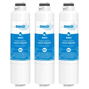 3-Pack Refrigerator Water Filter Replacement for DA29-00020B REFSVC RF260BEAESR RF260BEAEW NSF Certified