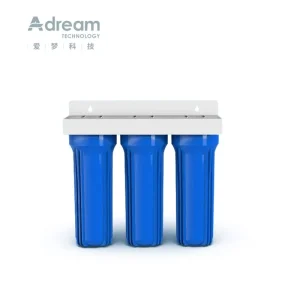 3 Stage 10 Inch Reverse Osmosis Water Filter Plant With Blue Filter Cartridge Housing