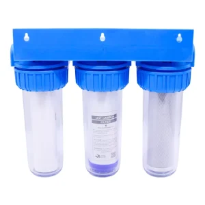 3 Stage 10 Inch Whole House Water Filtration System Water Filter Purifier 1/2 3/4 1 Inch Inlet Outlet Transparent Housing