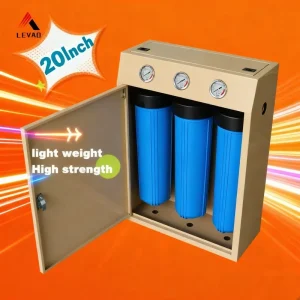 3 Stage 20 Inch Triple Big Blue Housing Water Filter Pre Filtration Jumbo Whole House Water Filter