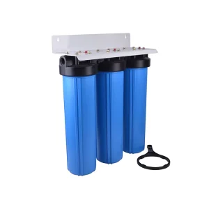 3 Stage 20 Inch Triple Shower Tap Water Filter Blue Whole House Water Filter With Bracket