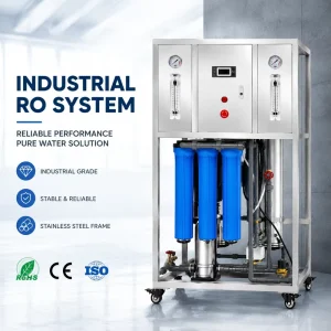3-Stage 250 LPH RO Reverse Osmosis Water Treatment System for Commercial Use