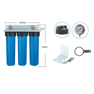 3 Stage 5 Stage 7 Stage Big Blue 20 Inch Water Filter Cartridges Housing for Whole House Water Filter System