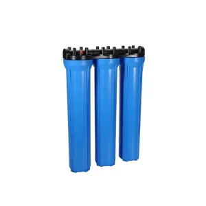 3 Stage Conjoined Slim Blue 20 Inch Water Filter Housing