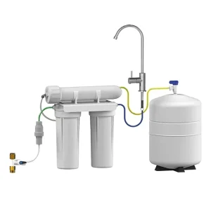 3 Stage Manual Reverse Osmosis Water Filter System Household Under Sink Filter with Pressure Tank Non Electrical 125GPD