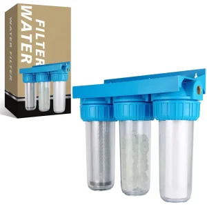 3 Stage Polyphosphate Pre Filter with Carbon Filter for Washing Machine and Water Heater