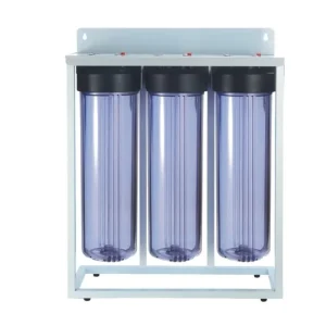 3 Stage Reverse Osmosis Water Filter System with 20 Inch Plastic Jumbo Filters, 1000L/Hour Pre Filtration