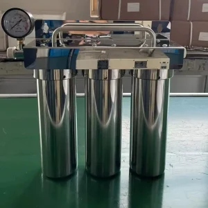 3 Stage Stainless Steel Manual Sink Faucet Wall Mounted Ultrafiltration Tankless Water Purifier with 72 L H Flow Rate