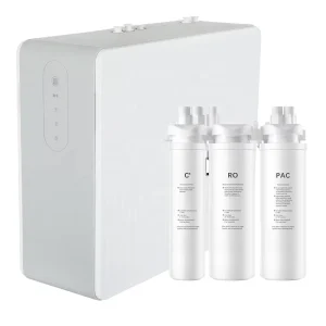 3-Stage Under-Counter Reverse Osmosis Smart Water Filter System, 400 GPD, for Household Drinking Water