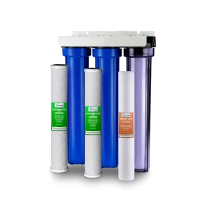 3 Stage Whole House Water Filter System 99% Chlorine Removal Sediment Carbon Block Water Filtration for Household