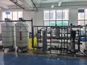 3 T/H RO Water Treatment Plant, 3000 LPH, with 8040 Membrane, FRP Tank, Automatic Softener, and PLC Control