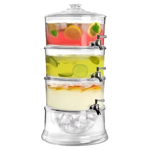 3-Tank Plastic Insulated Beverage and Juice Dispenser