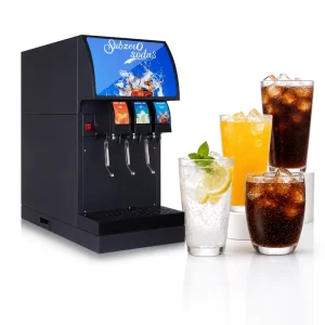 3-Valve Fast-Flowing Post-Mix Soft Drink Carbonated Beverage Soda Fountain Dispenser for Hotels