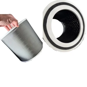 3 in 1 Air Filter Pre filter for Dust Pet Hair HEPA Filter Captures up Airborne Particles Activated Carbon Layer Reduces Odors
