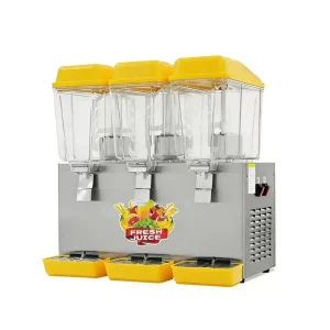 3 x 16L Glass Juice Dispenser Triple Cylinder Countertop Cold Drink Dispenser