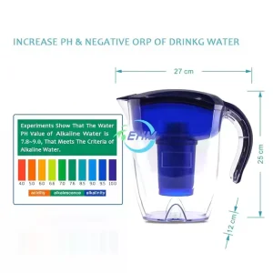3.5L BPA Free Alkaline Water Pitcher with Activated Carbon Filter Plastic Water Filter Pitcher