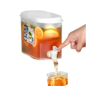 3.5L Eco Friendly Modern Design Plastic Jug Customized Color Tea Ice Juice Dispenser Faucet Fridge Storage Box Cold Water Home