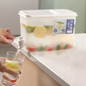 3.5L Plastic Refrigerator Ice Water Beverage Dispenser with Faucet