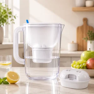 3.5L Water Filter Pitcher with Smart Filter Reminder, Activated Carbon and Ion Exchange Resin Cartridge