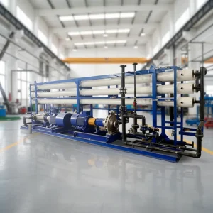 300-500 TPD Seawater Desalination Plant SWRO Water Treatment Machinery with Pump PLC Motor
