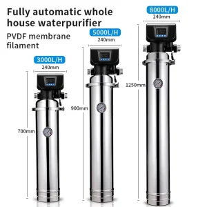 3000-8000 L Fully Automatic Backwash Stainless Steel Whole-House Ultrafiltration Water Purifier System
