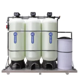 3000L/H Industrial Boiler Water Hardness Reducing Resin Softener System with Pump Engine Motor for Food and Beverage