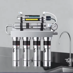 304 Stainless Steel 5-6 Stage Home Ultrafiltration Water Purifier with UV and Tap