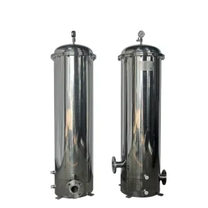 304 Stainless Steel Cartridge Water Filter for Construction Use 1.0 Mpa Working Pressure 0-1000m/h Productivity 600kg Weight 1