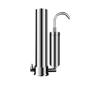 304 Stainless Steel Counter Top Water Filter with 2 Stages Purification Kitchen Water Purifier with OEM Service