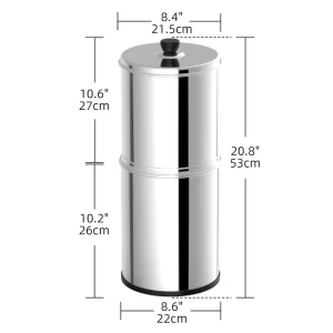 304 Stainless Steel Countertop Water Filter System with Activated Carbon and Ultra-Filtration for Chlorine and Bacteria Removal